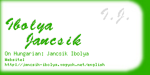 ibolya jancsik business card